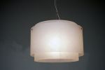 Large Double Shade | Chandeliers by CP Lighting | Mamaroneck Public Library in Mamaroneck. Item composed of synthetic