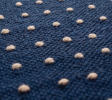 Handwoven Woolen Blue & White Runner Rug | Rugs by Evergreen Carpets. Item composed of wool in boho or minimalism style