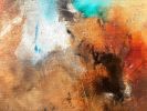 Hide & Seek I: Turquoise | Oil And Acrylic Painting in Paintings by Nicholas Kriefall. Item made of canvas compatible with contemporary style