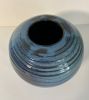 Round Blue Vase | Vases & Vessels by Feats Of Clay. Item made of ceramic works with contemporary & modern style