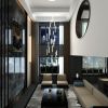 Rainfall Foyer Chandelier with 25 Frosted White Glass | Pendants by Galilee Lighting. Item made of metal with glass works with minimalism & modern style