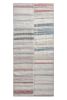 Modern Patchwork Kilim Runner in Gray Multicolor Stripe | Area Rug in Rugs by Rug and Kilim