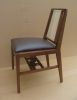 Black Walnut Dining Chair With Caned Back | Chairs by CraftsmansLife: Donald DiMauro Woodwork & Design. Item made of walnut with leather
