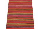 Vintage Shahsavan Persian Kilim with Multicolor Stripes | Area Rug in Rugs by Rug and Kilim