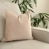 Blush Pink Pillow Cover | Ultra Soft Velvet Pillow | Pillows by SewLaCo. Item made of cotton