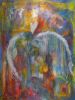 Angel Mending | Oil And Acrylic Painting in Paintings by Sally K. Smith. Item composed of linen in contemporary or traditional style