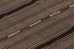 Vintage Persian Kilim, Brown and Beige Geometric Striped | Area Rug in Rugs by Rug and Kilim