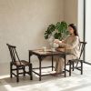 Zen Minimalist Bamboo Song Chair & Tea/Coffee Table Set I | Accent Chair in Chairs by Dynasty Artisan. Item composed of bamboo compatible with minimalism and contemporary style