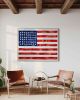 Flags USA F4860 A | Mixed Media in Paintings by Michael Denny Art, LLC. Item made of bamboo & cotton compatible with minimalism and contemporary style