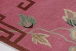 Rug & Kilim’s Chinese Art Deco Rug, Pink with Greek Key | Area Rug in Rugs by Rug and Kilim