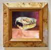 Beaver Skull, Winter Light In Handmade Burl Wood Frame | Mixed Media in Paintings by Catherine Twomey