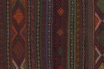 Vintage Persian Soumak Kilim, Burgundy with Vibrant Tribal | Area Rug in Rugs by Rug and Kilim