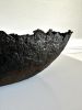 Long Rustic Black Bowl Paper Mache Material | Decorative Bowl in Decorative Objects by TM Olson Collection. Item composed of paper in minimalism or japandi style