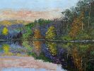 “Autumn Light” Original Textured Landscape Painting | Oil And Acrylic Painting in Paintings by Emily Newman Fine Art. Item works with contemporary & eclectic & maximalism style