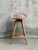 Mid Century Modern Tractor Seat Stool w/ Backrest-swiveling | Chairs by Marco Bogazzi. Item made of wood works with mid century modern & contemporary style