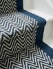 Handwoven Woolen Blue Runner Rug | Rugs by Evergreen Carpets. Item made of wool works with boho & minimalism style