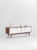 Sideboard, credenza, dresser, commode - made of black walnut | Storage by Mo Woodwork | Stalowa Wola in Stalowa Wola. Item made of walnut works with minimalism & mid century modern style