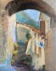 Summer Afternoon In Pruno II | Oil And Acrylic Painting in Paintings by Julia Lawing Fine Art. Item made of wood & synthetic