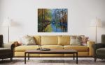 “Prismatic Serenade” Original Textured Landscape Painting | Oil And Acrylic Painting in Paintings by Emily Newman Fine Art. Item composed of canvas compatible with boho and contemporary style