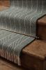Handwoven Woolen Green Runner Rug | Rugs by Evergreen Carpets. Item made of wool works with boho & minimalism style