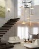 Emily V8 Pendant Light – Gold Semi-Matte | Chandeliers by MOSS Objects. Item made of oak wood with steel works with contemporary & modern style