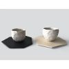 AKIKO x DPTO.LA Black & White Cup & Saucer Sets | Drinkware by AKIKO TSUJI | Departamento in Los Angeles. Item composed of stoneware