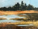 Peaceful Reflections - Coastal Wetlands Painting on Canvas | Oil And Acrylic Painting in Paintings by Filomena Booth Fine Art. Item made of canvas works with coastal style