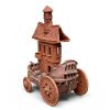 Terracotta Ship On Wheels Fantasy Sculpture | Public Sculptures by RailroadWare Lighting Hardware & Gifts. Item made of ceramic works with contemporary style