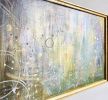 Gold Framed Metallic Olive Green Wall Art | Oil And Acrylic Painting in Paintings by NAMYOONSOOART. Item made of wood & synthetic