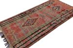 Vintage Moroccan Rug in Red with Geometric Patterns | Area Rug in Rugs by Rug and Kilim