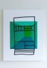 Framing Green | Oil And Acrylic Painting in Paintings by Atelier Stumpo | Ritual Roasters in San Francisco. Item composed of canvas & synthetic