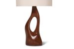 Amorph Helix Table Lamp, Solid wood, Walnut Finish w/ Ivory | Lamps by Amorph. Item made of walnut