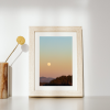 Photograph • Luna, Sunset, PNW, Oregon, Autumn, Moon | Photography by Honeycomb. Item composed of metal and paper in southwestern style