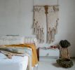 Natural Linen Rainbow Wall Art | Macrame Wall Hanging in Wall Hangings by Ranran Studio by Belen Senra | Byron Bay Australia in Byron Bay. Item made of fiber works with contemporary style