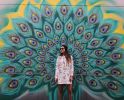 Peacock Feathers | Street Murals by Enforce One | City walk in Dubai. Item composed of synthetic