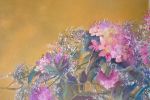 Rhododendron Triptych | Oil And Acrylic Painting in Paintings by Christiane Papé. Item made of canvas & synthetic