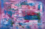 Passionately Soulful Acrylic Abstract | Oil And Acrylic Painting in Paintings by Strokes by Red - Red (Linda Harrison). Item made of canvas & synthetic