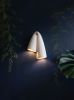 White Melo Sconce - Minimalist Ceramic Ambient Lighting | Sconces by Catalin Filip. Item made of wood with ceramic works with boho & eclectic & maximalism style