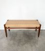 Danish Paper Cord Mid Century Bench in Walnut | Benches & Ottomans by ColombeFurniture``. Item made of oak wood with paper works with minimalism & mid century modern style