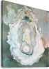 Oceans Iridescent Heart | Paintings by Sarah Butcher Art. Item composed of wood and canvas in coastal style