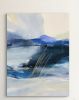 Navy Blue Abstract Painting inspired by Ocean (30X40) | Oil And Acrylic Painting in Paintings by Arohika Verma. Item composed of canvas in contemporary or country & farmhouse style