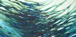 Underwater Reflections | Oil And Acrylic Painting in Paintings by Margaret Juul. Item made of synthetic