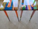 Modern Unique Eclectic Resin Coffee Tables | Tables by Epoxy Coffee Table Shop. Item made of wood works with boho & mid century modern style