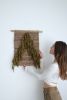 Woven wall hanging in green and brown | Tapestry in Wall Hangings by Rebecca Whitaker Art. Item composed of wool & fiber compatible with boho and minimalism style