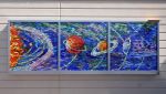 "Solar System" and "Earth"Stained Glass Mosaic | Murals by DSouza Mosaics | Stanford Children's Health | Lucile Packard Children's Hospital Stanford in Palo Alto. Item made of glass with synthetic