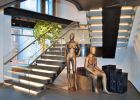 Bottega Veneta Curved Stair | Architecture by Amuneal | Bottega Veneta New York Maison in New York. Item made of steel & glass