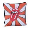 velvet ROLLING STONES feather down pillow, custom, original | Pillows by Mommani Threads. Item compatible with contemporary and modern style