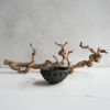 Medium Treasure Bowl in Stone Grey Concrete and Black Rivets | Decorative Bowl in Decorative Objects by Carolyn Powers Designs. Item made of concrete works with minimalism & contemporary style