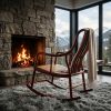 Legacy Imperial Zen Rocking Chair: Minimalist Ming Series II | Armchair in Chairs by Dynasty Artisan. Item composed of wood in minimalism or contemporary style
