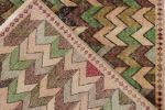 1960s Vintage Distressed Runner in Green, Beige-Brown, Grey | Area Rug in Rugs by Rug and Kilim